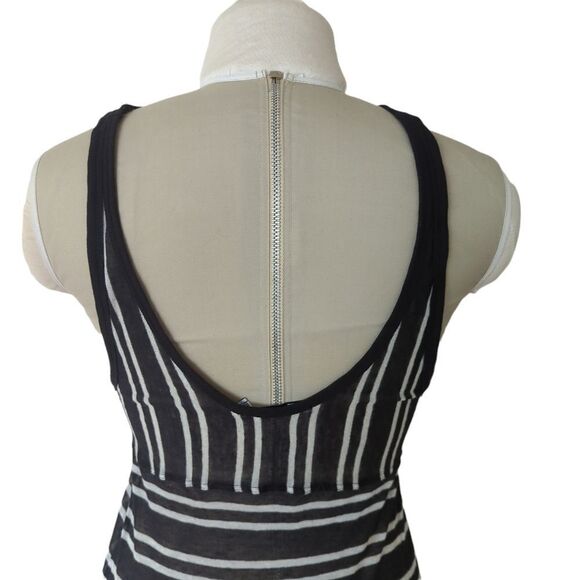 T by Alexander Wang Striped Linen Scoop  Tank Top - Picture 6 of 10